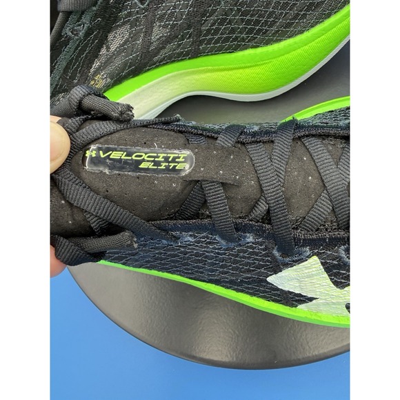 Under Armour Flow Velociti Elite 2 Men\'s 9 Black Green Running Shoes 3027205-005 main image 9